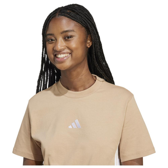 Adidas Γυναικεία κοντομάνικη μπλούζα Essentials 3-Stripes Single Jersey Tee
